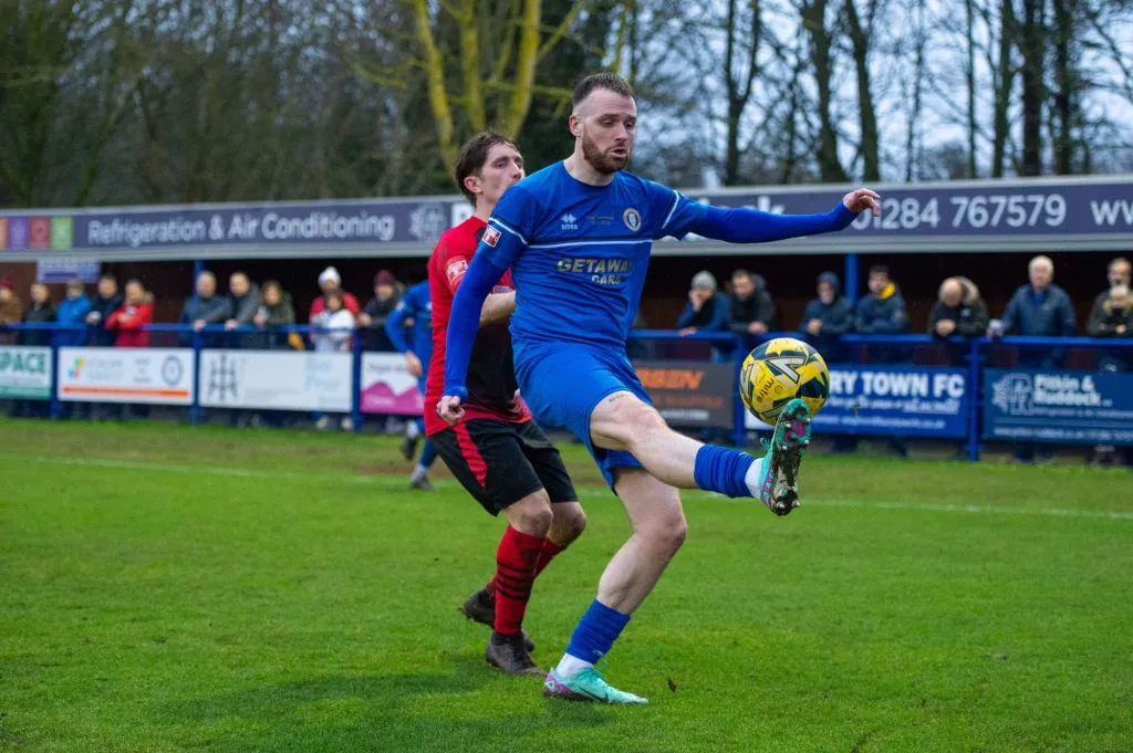 Ollie Canfer in action against Heybridge